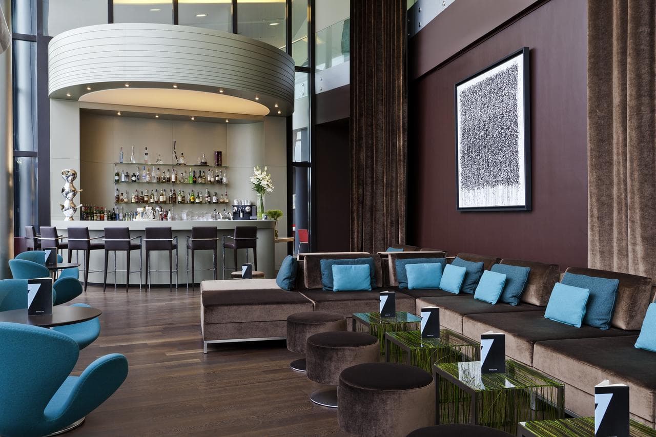 Bar and lounging area at Hotel Barrière Lille