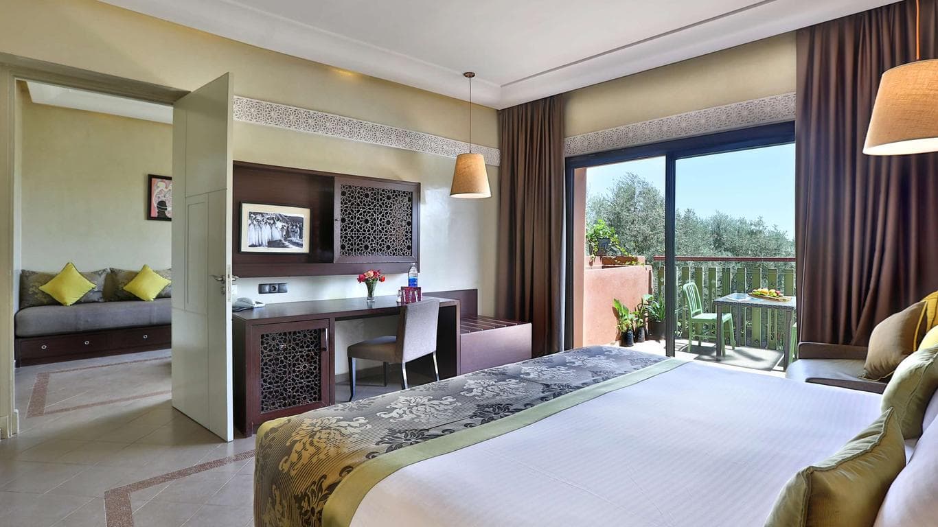 Modern double bed room at Kenzi Club Agdal Medina
