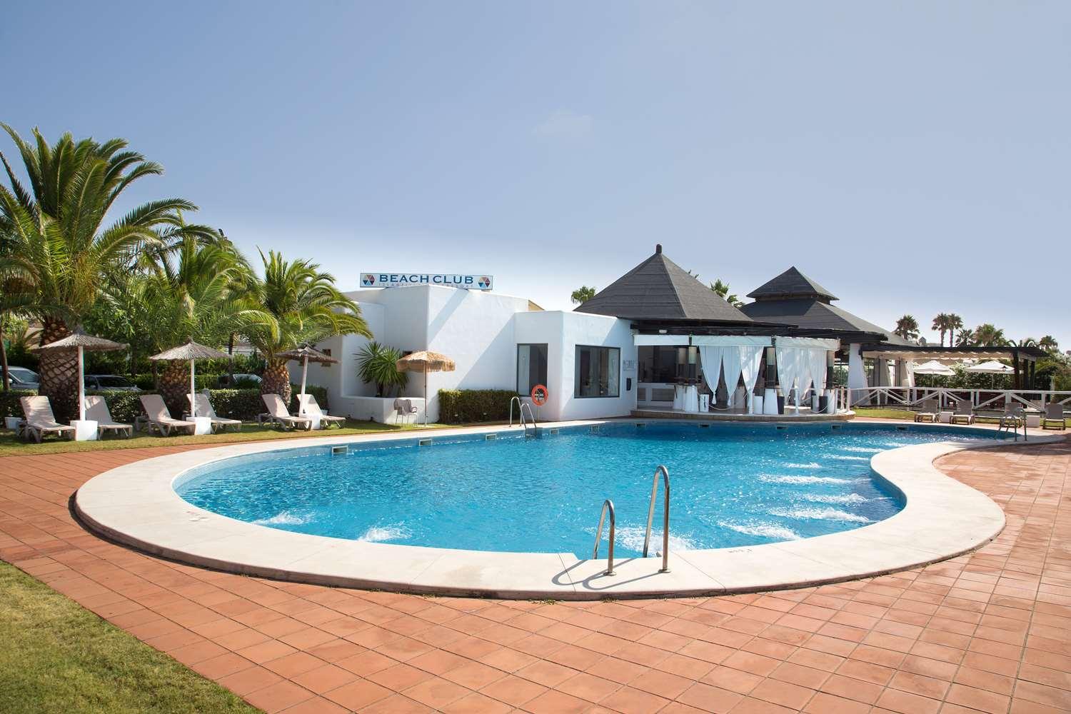 Outdoor pool area