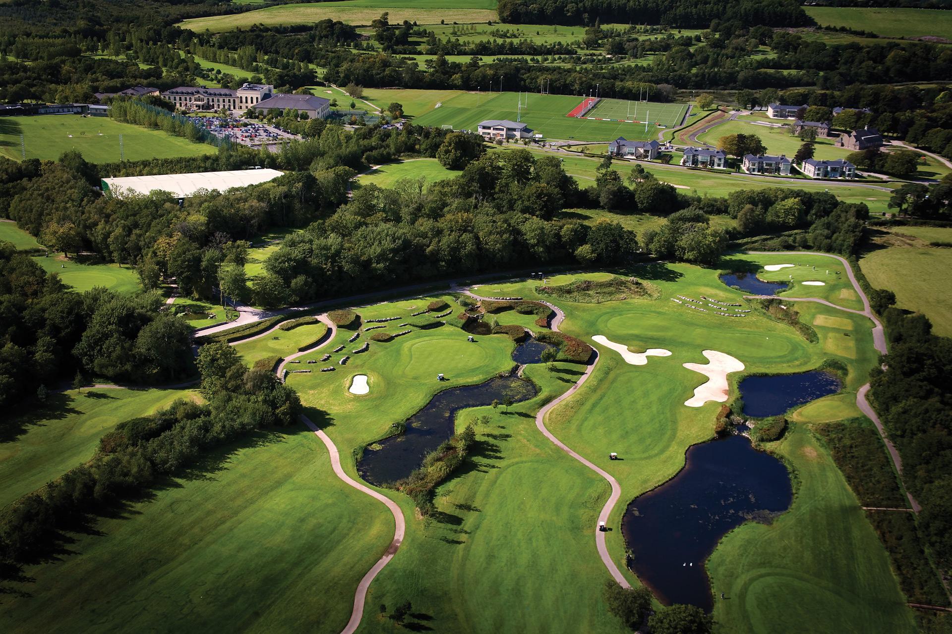 Overhead view of The Vale Resort golf course