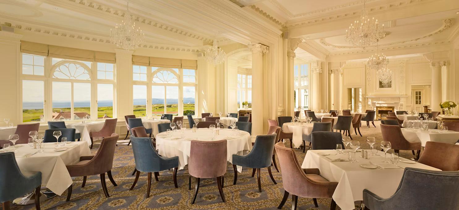 Dining area at the Trump Turnberry Resort