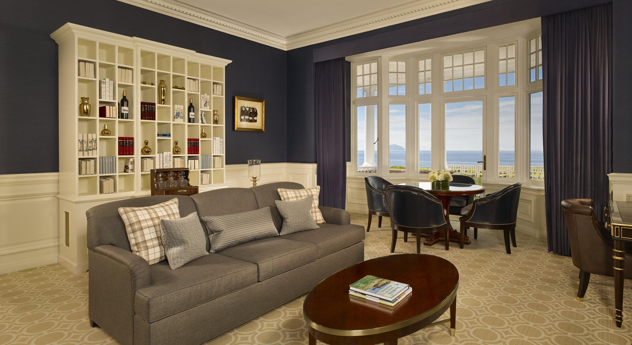 Living room as part of a suite at the Trump Turnberry Resort