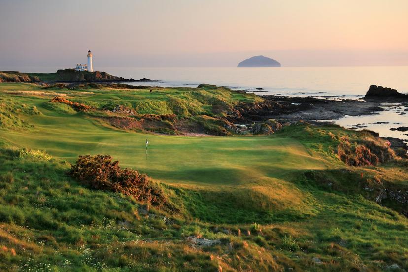 Overhead view of a well maintained fairway