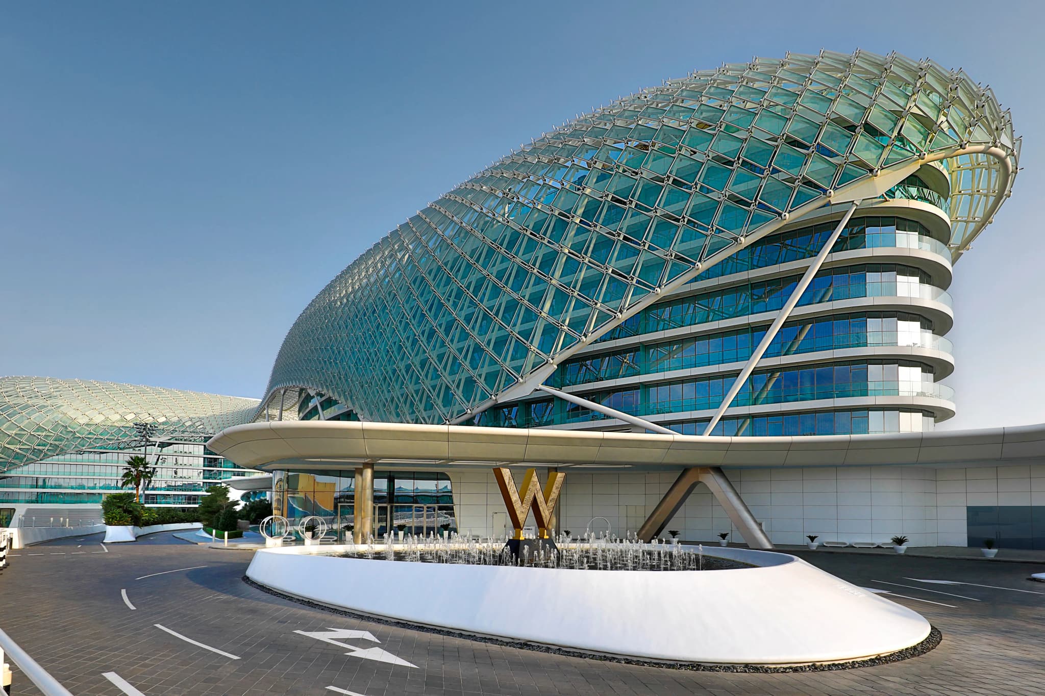 Front entrance to the W Abu Dhabi - Yas Island