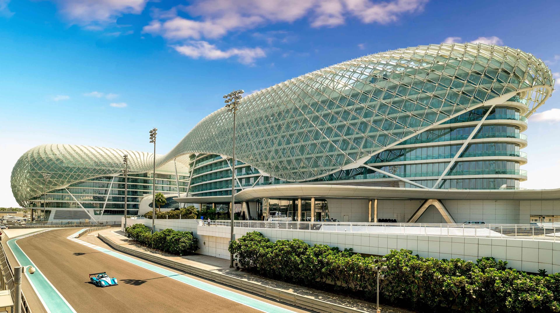 Panoramic exterior view of the W Abu Dhabi - Yas Island