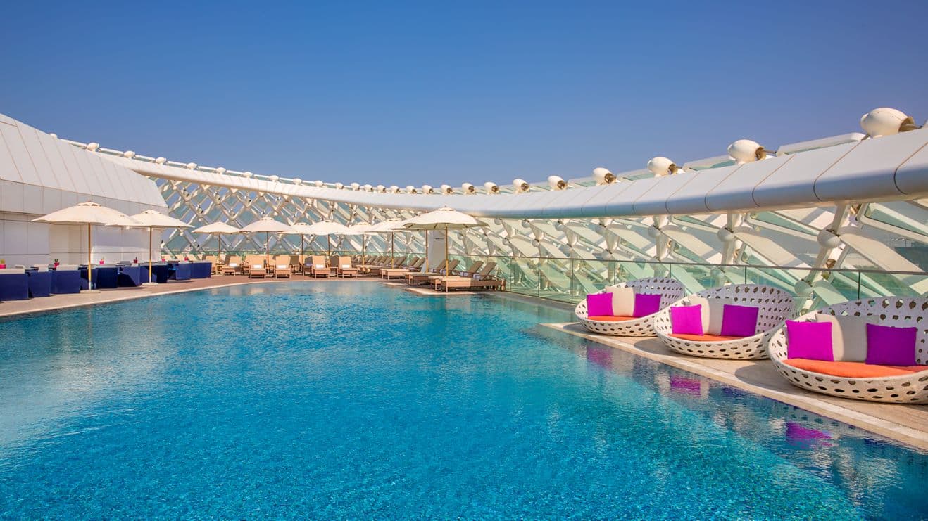 Outdoor swimming pool at the W Abu Dhabi - Yas Island