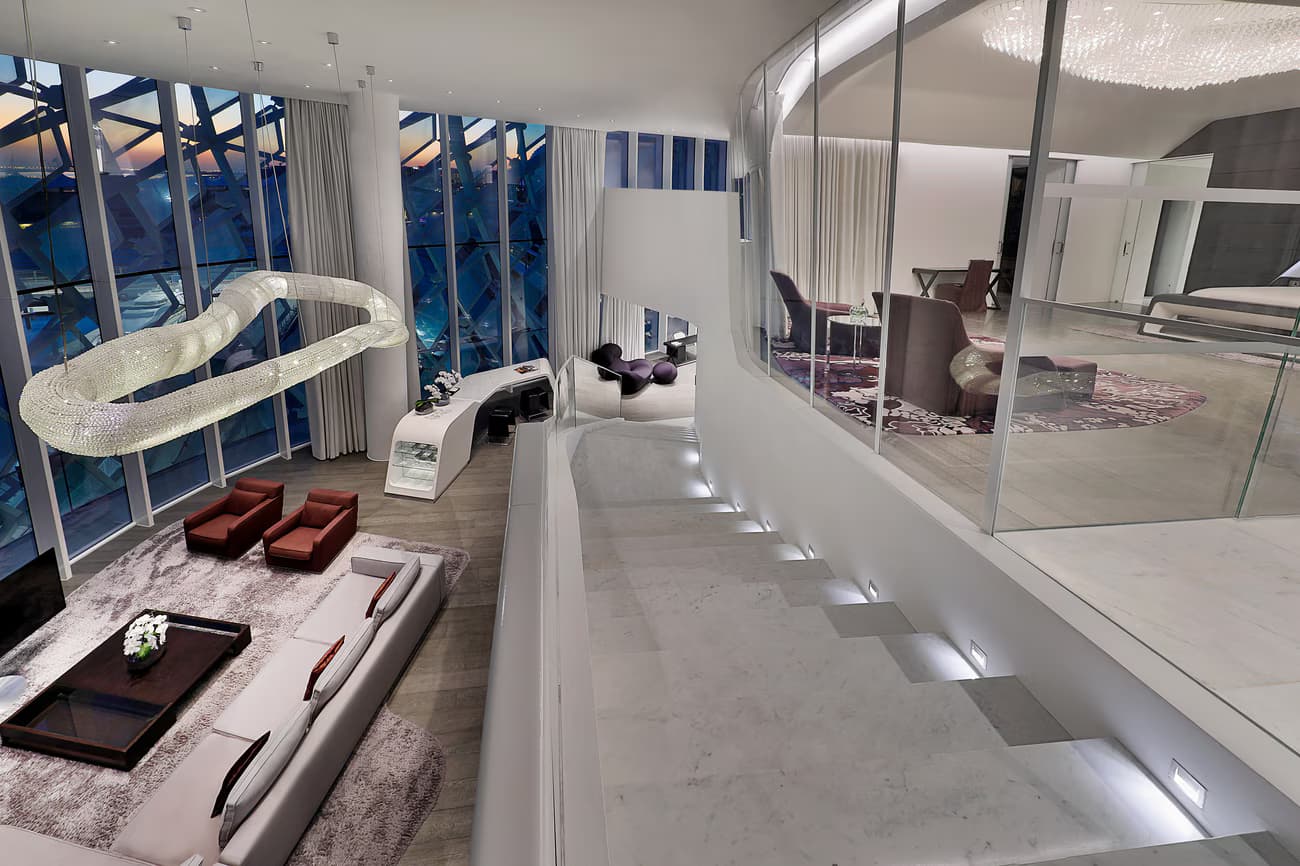 Indoor lounging area at the W Abu Dhabi - Yas Island
