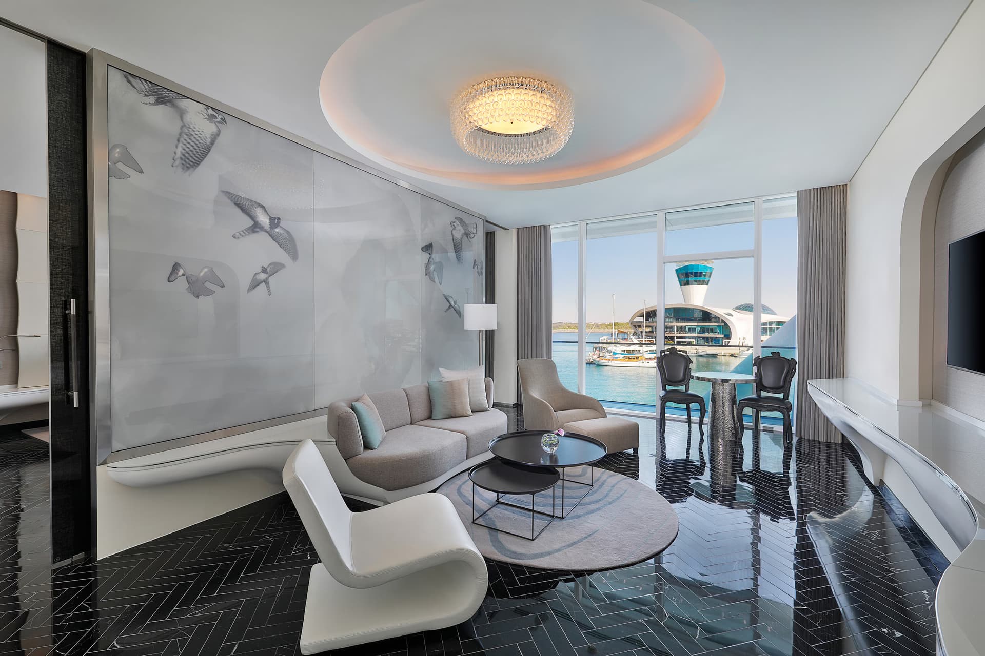 Living room as part of a suite at W Abu Dhabi - Yas Island