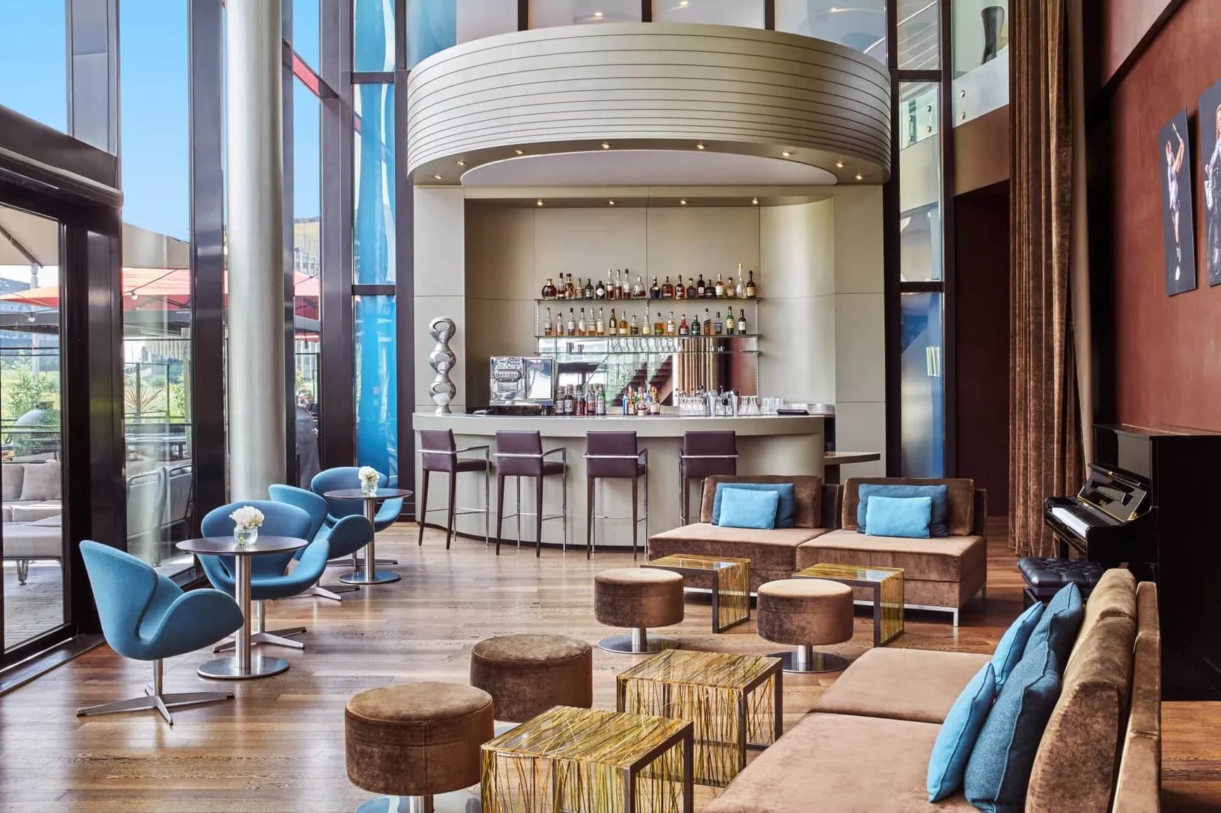Bar and lounging area at the Hotel Barrière Lille