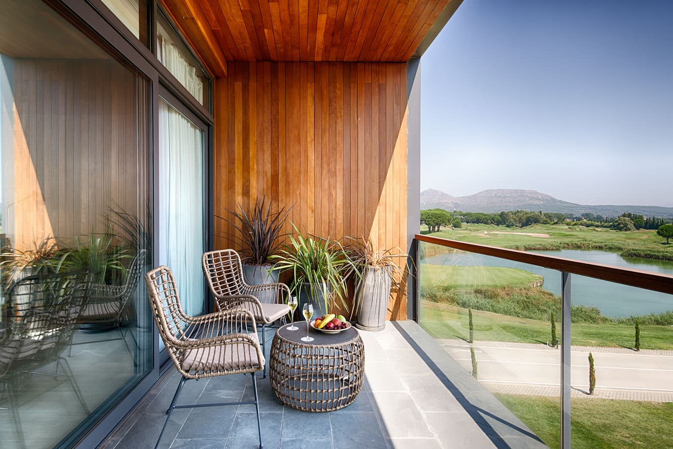 Balcony views of the course at Hotel Emporda Golf