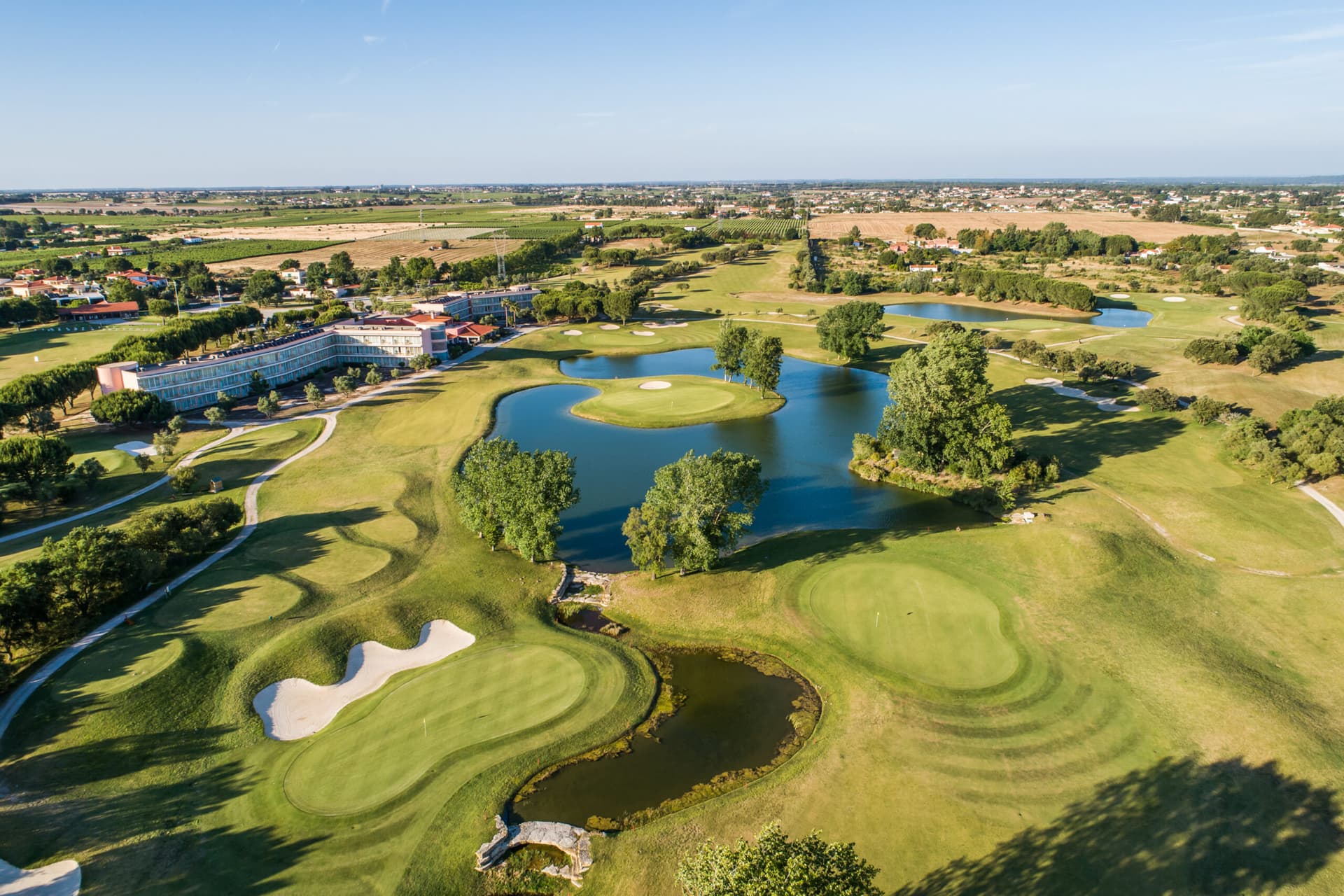 Aerial view of the golf course at Montado Hotel & Golf Resort