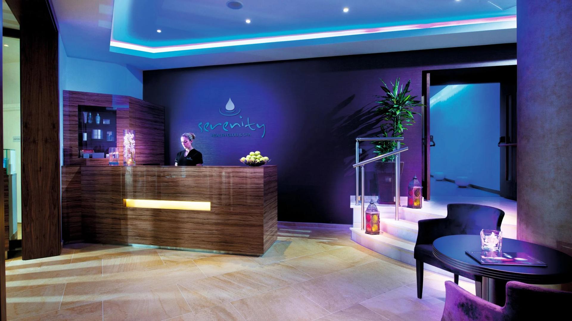 Reception to enter the spa facilities at Olympic Lagoon Resort