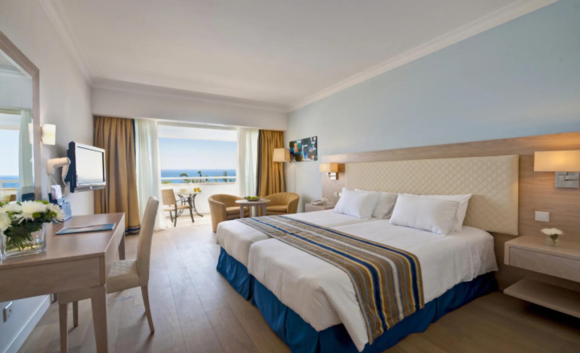 Double bed suite at Olympic Lagoon Resort