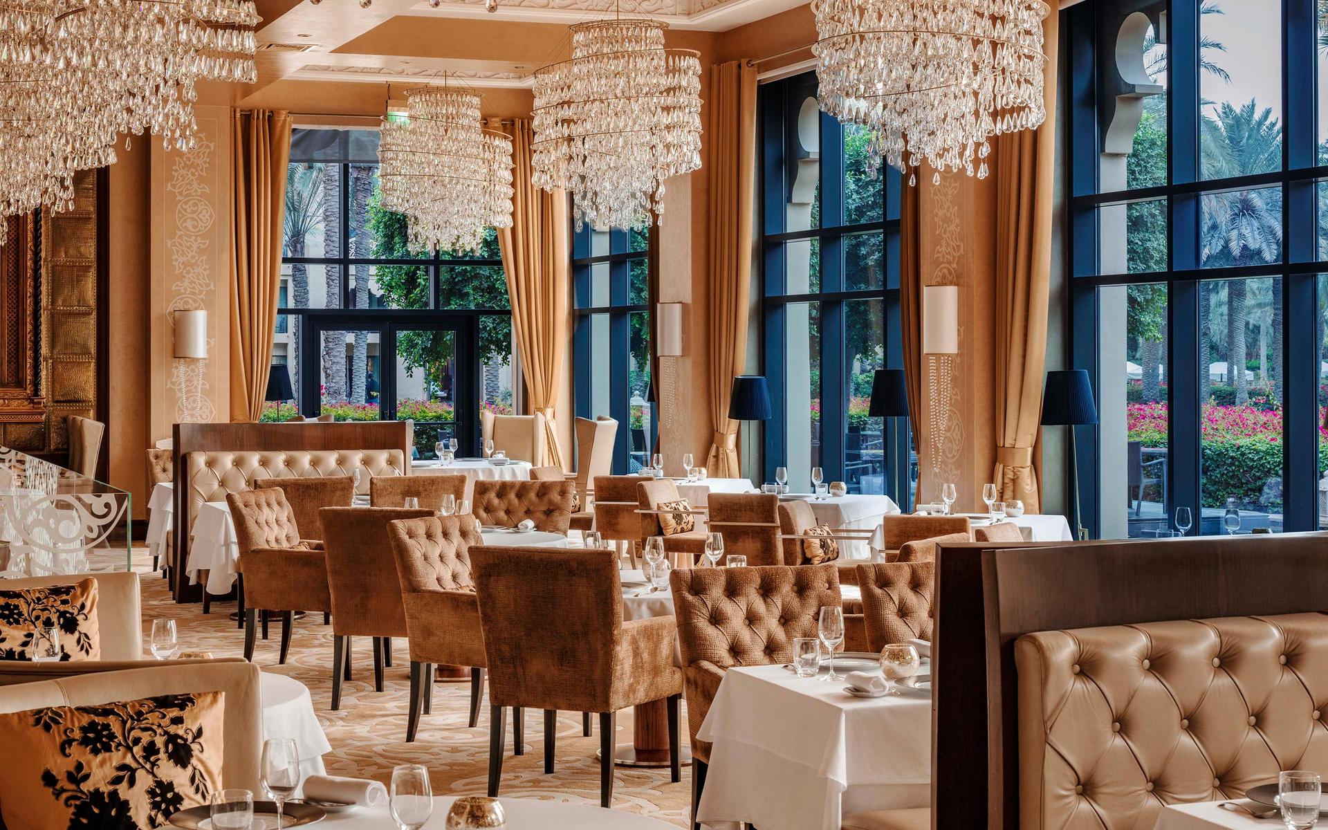 Indoor dining room at One&Only Royal Mirage