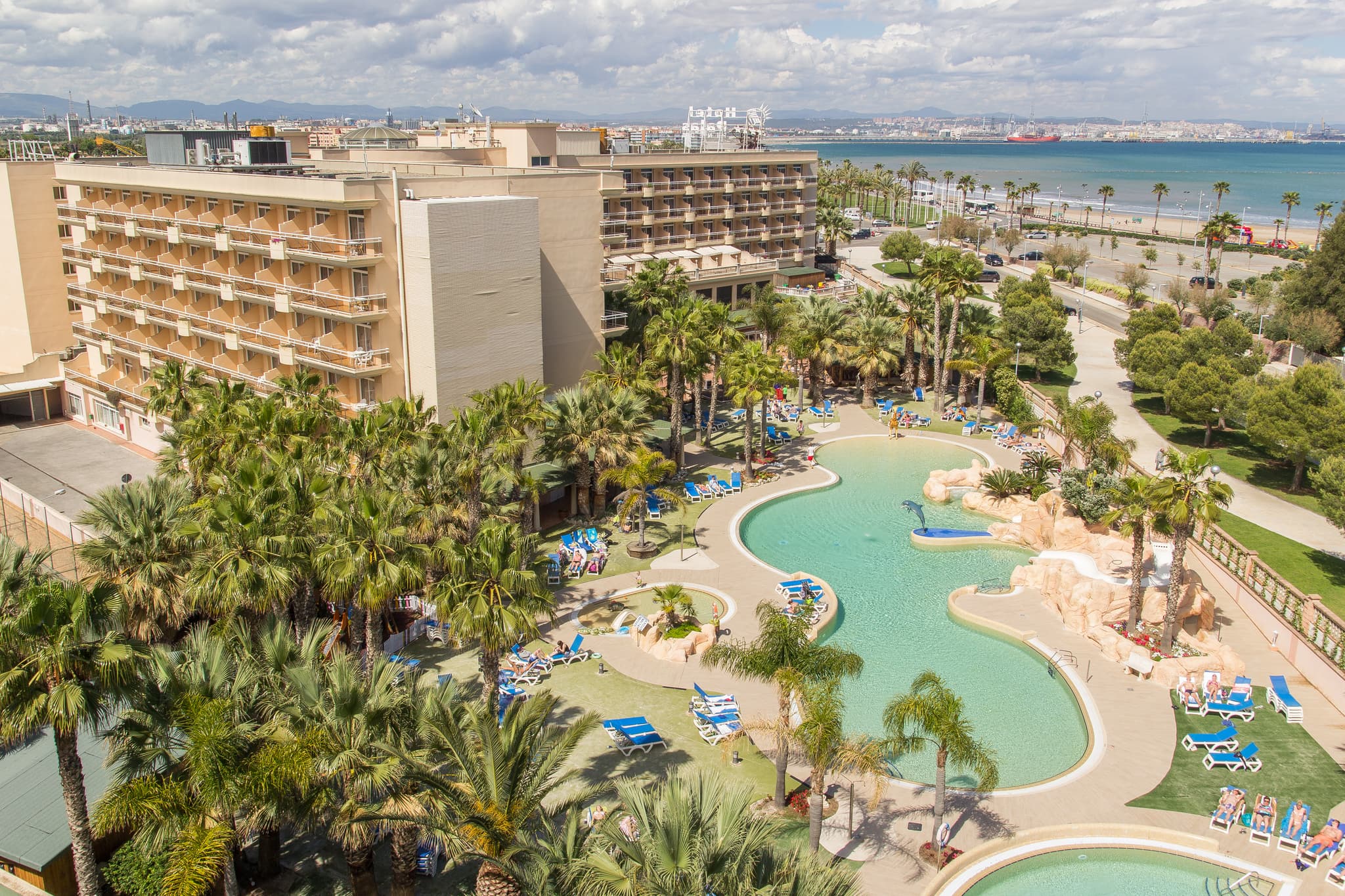 Overhead view of Palas Pineda Hotel
