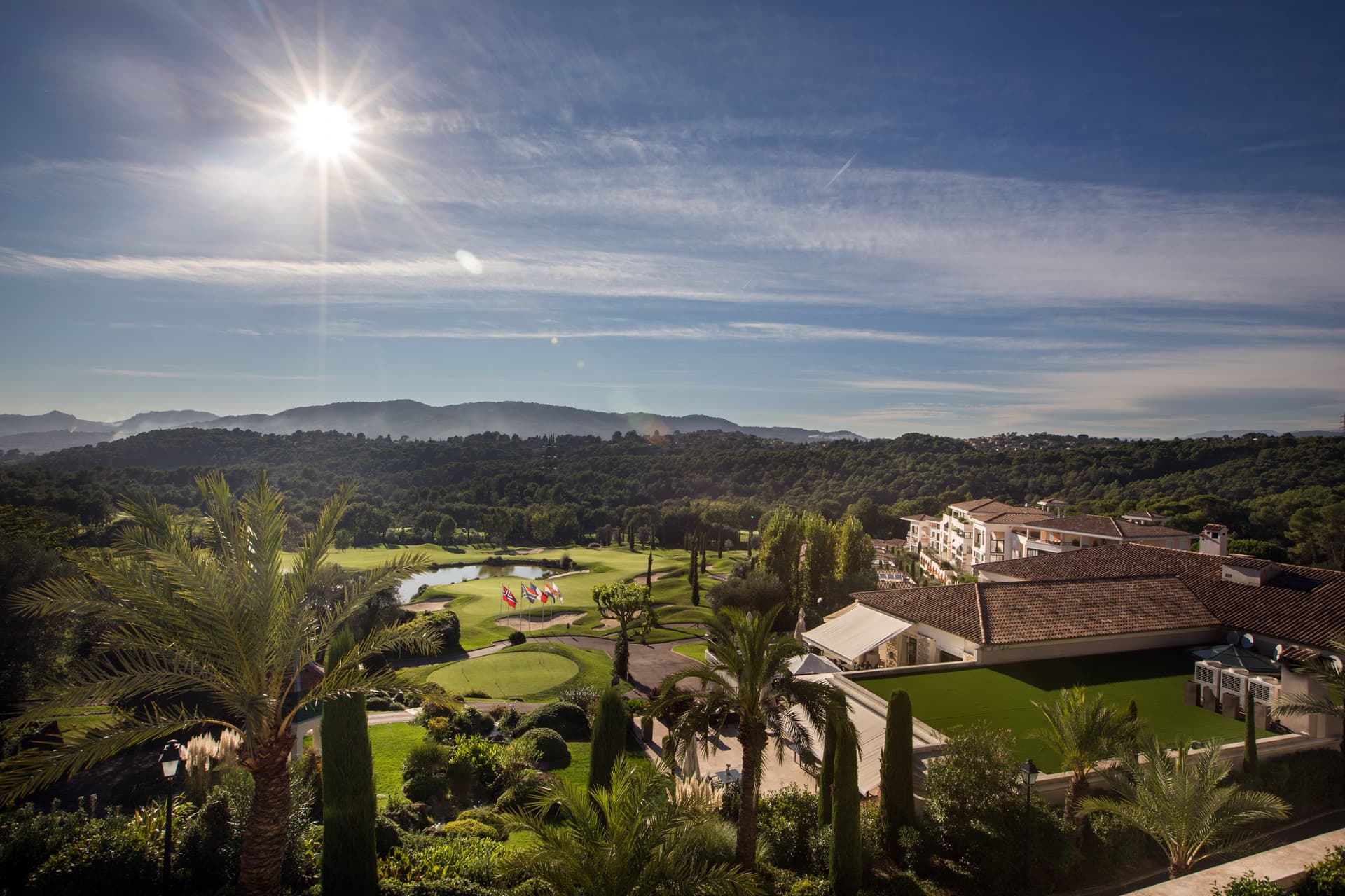 Sun shining down on the Royal Mougins Golf & Resort