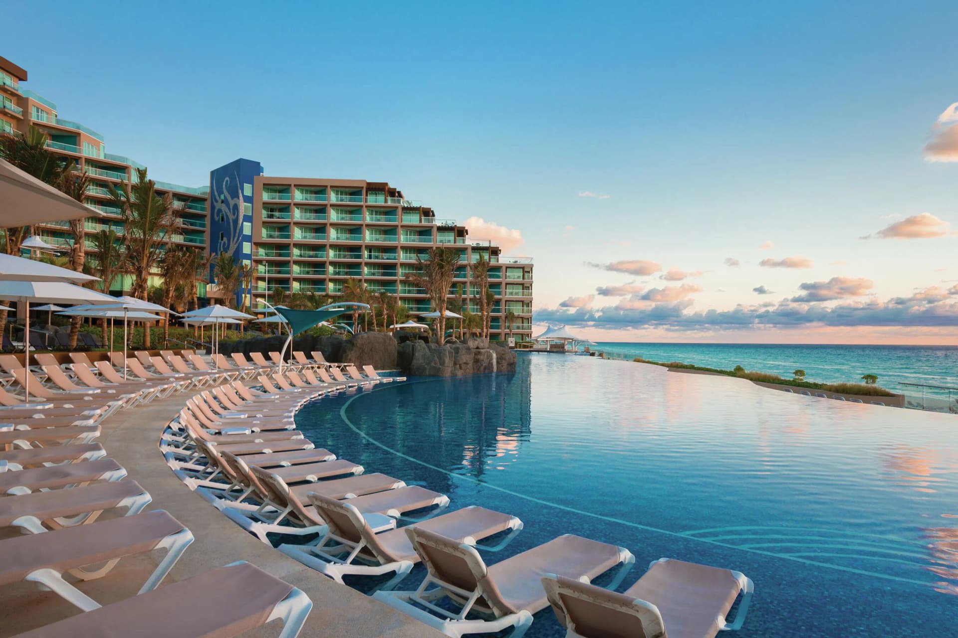 Outdoor swimming pool at Hard Rock Hotel Cancun