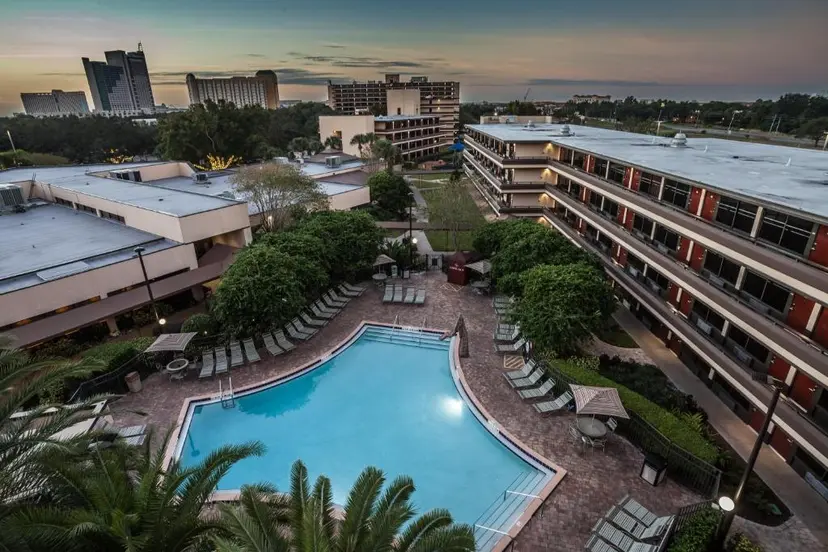 Aerial view of the Rosen Inn at Pointe Orlando