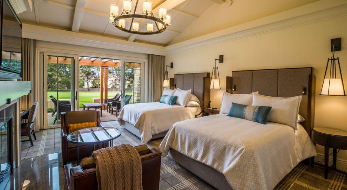 Twin double bed room at the Pebble Beach Resorts