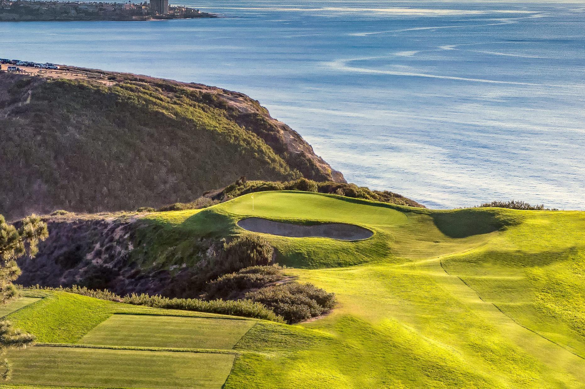 A coastal green at Torrey Pines