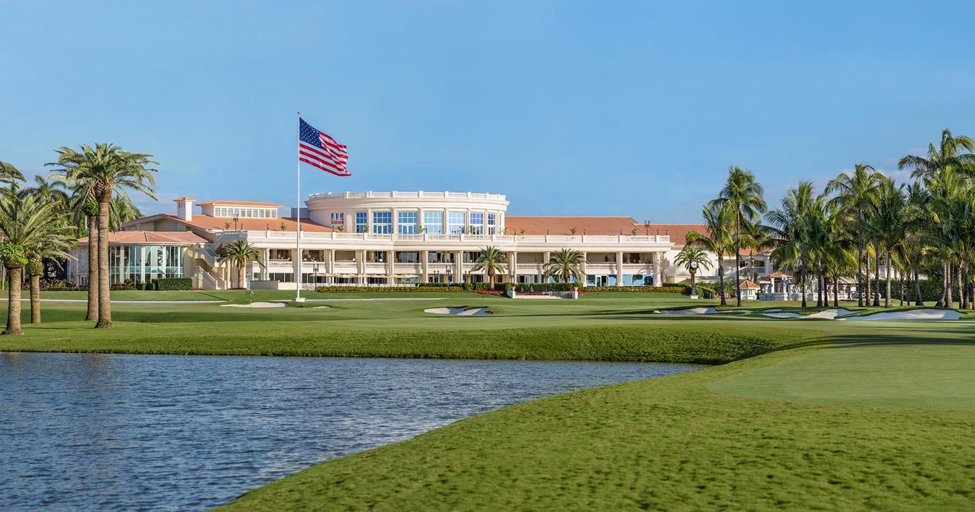 The Trump Doral clubhouse overlooking the course