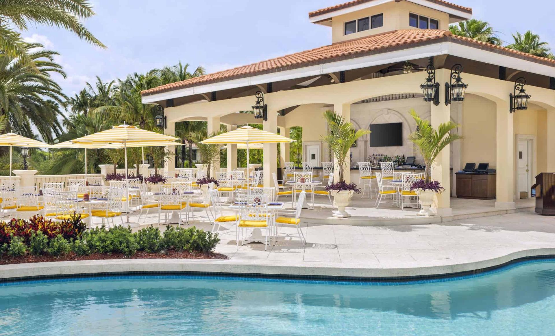 Outdoor swimming pool as part of a villa at the Trump Doral resort