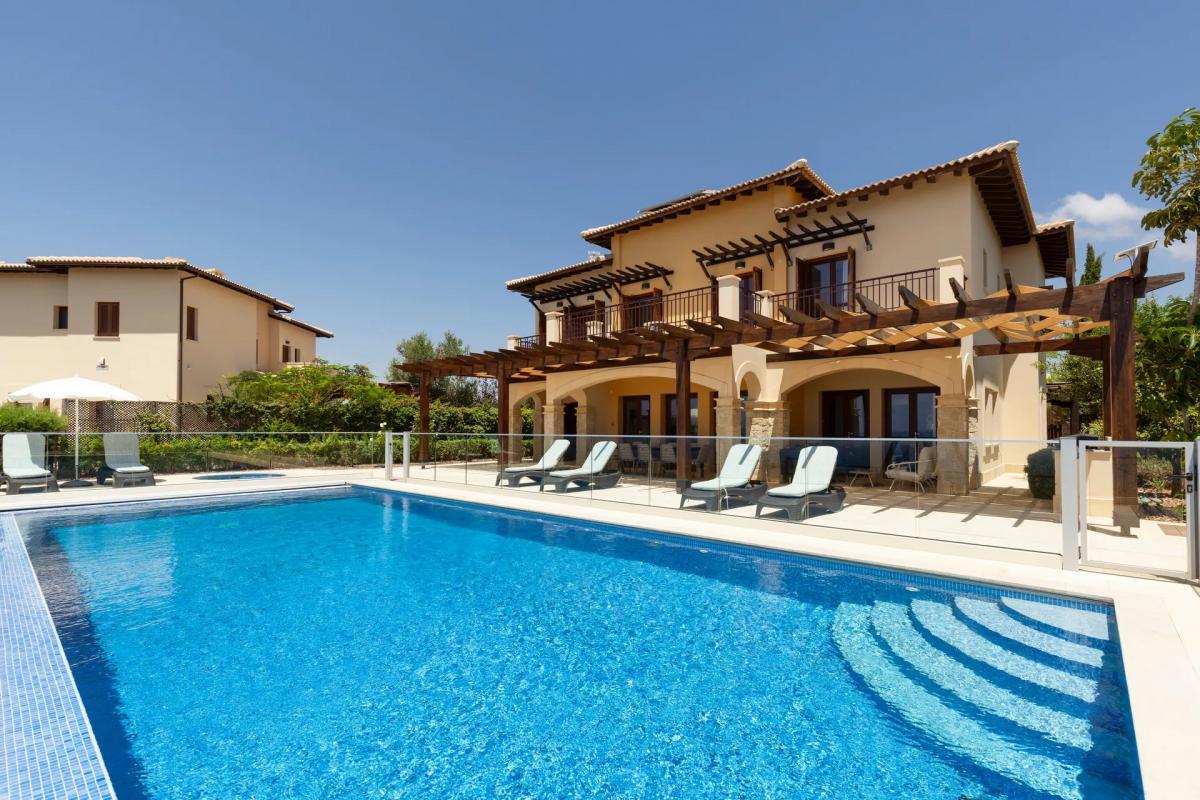 Private pool as part of a villa at Aphrodite Hills Resort