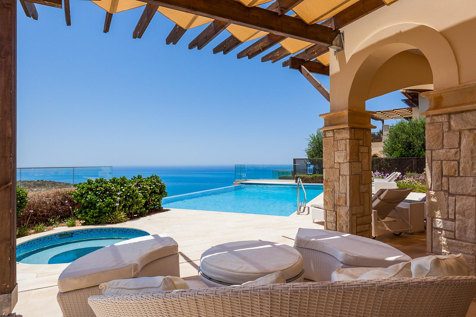 Outdoor private pool as part of a villa at Aphrodite Hills Resort