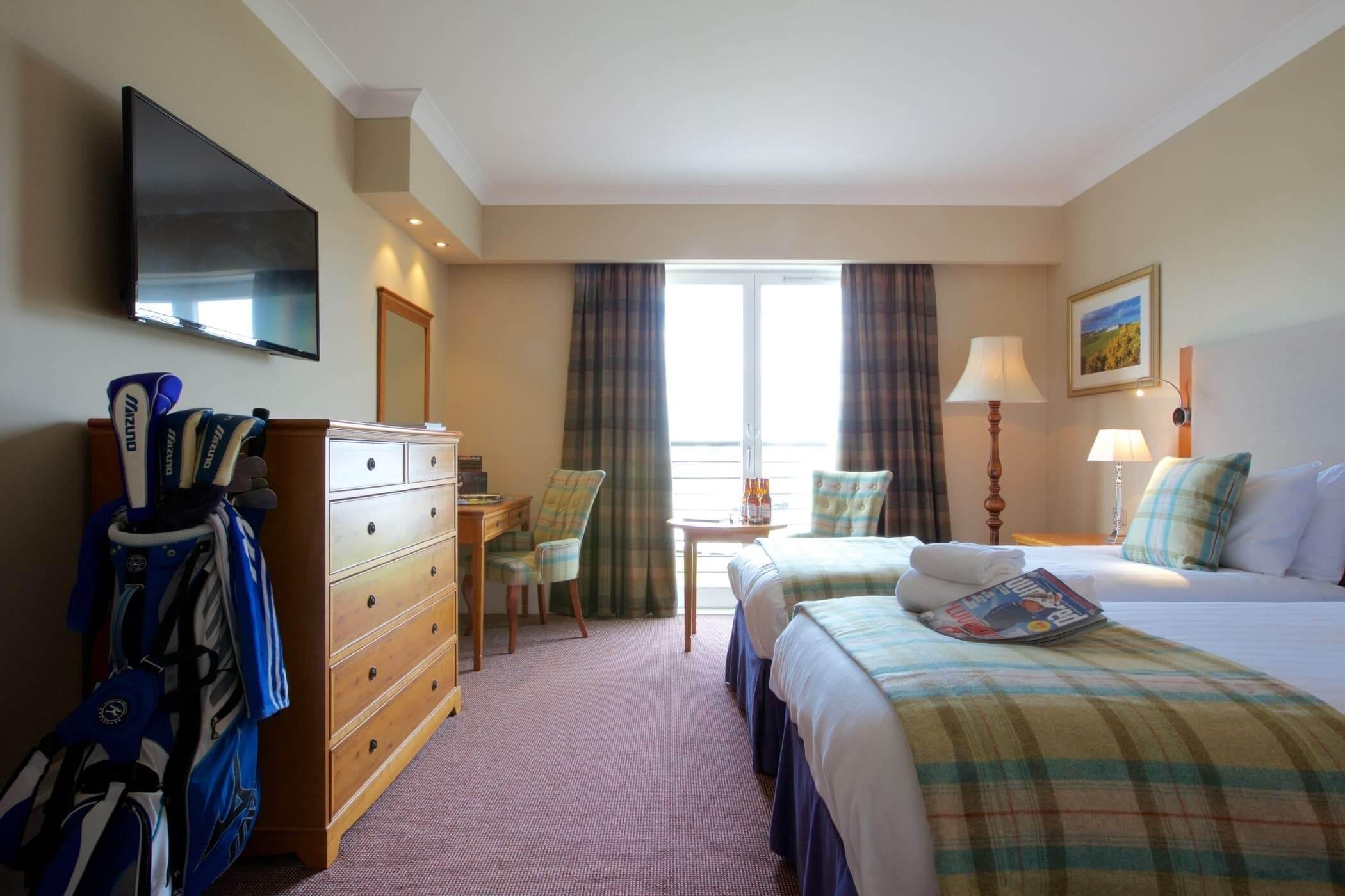 Double bed room at the Carnoustie Golf Resort