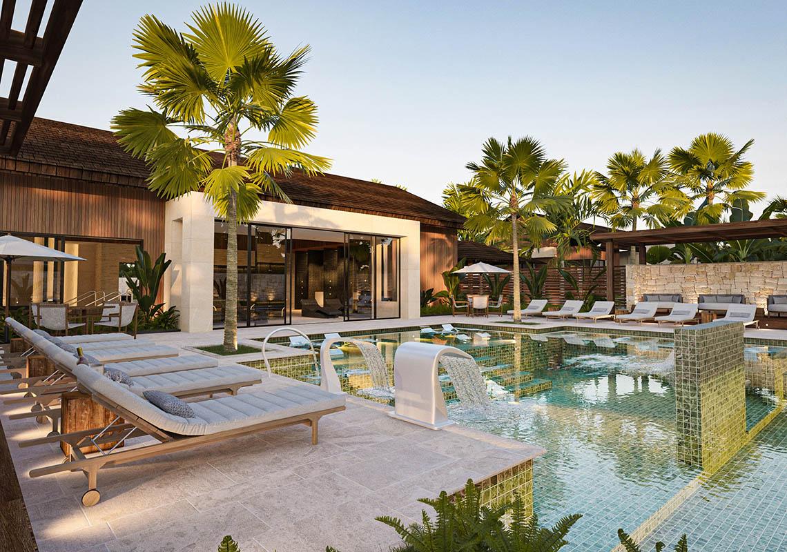 Outdoor swimming pool at the Casa de Campo