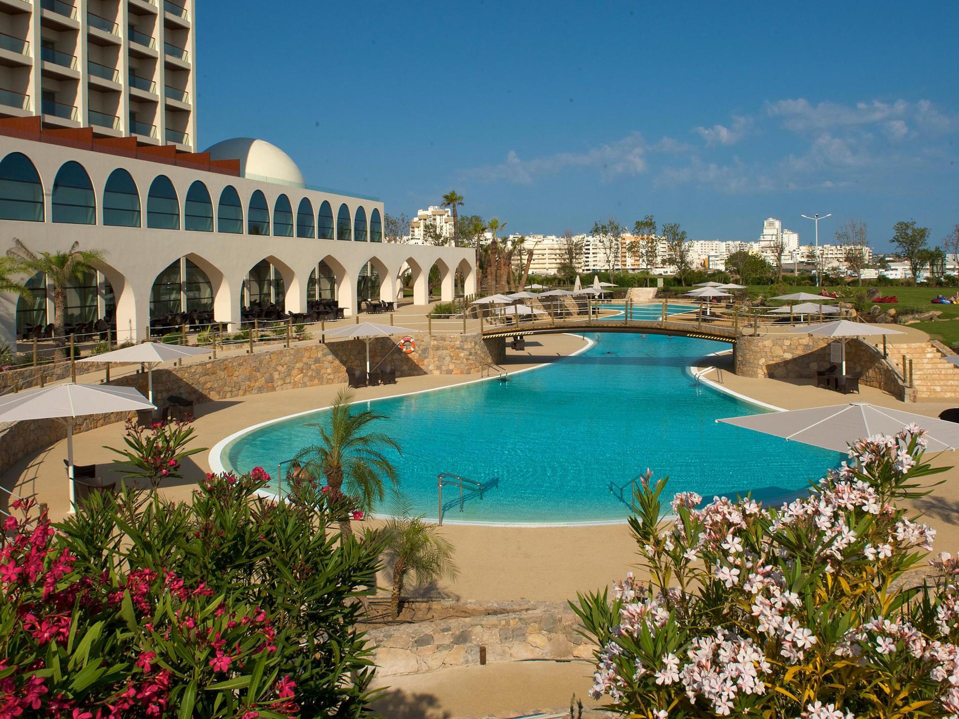 Outdoor swimming pool at the Crowne Plaza Vilamoura