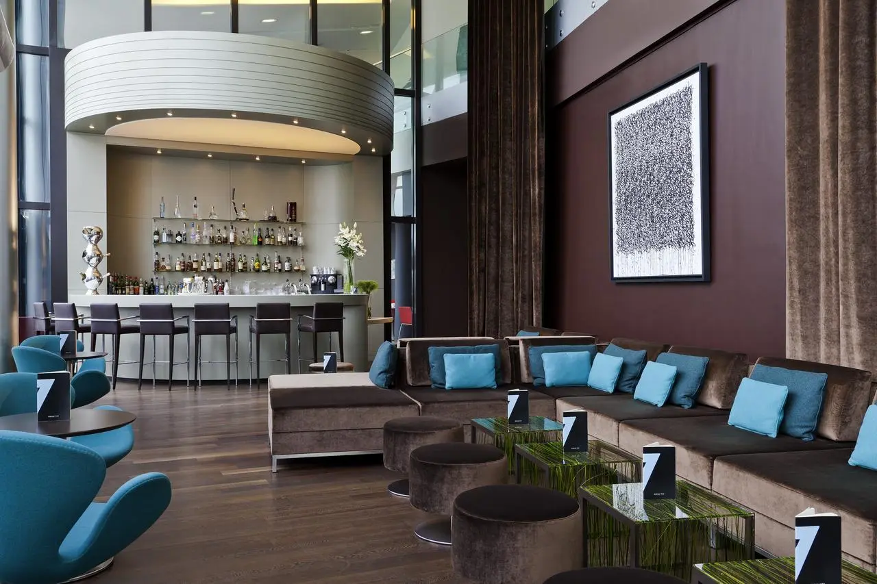 Bar and lounging area at Hotel Barrière Lille