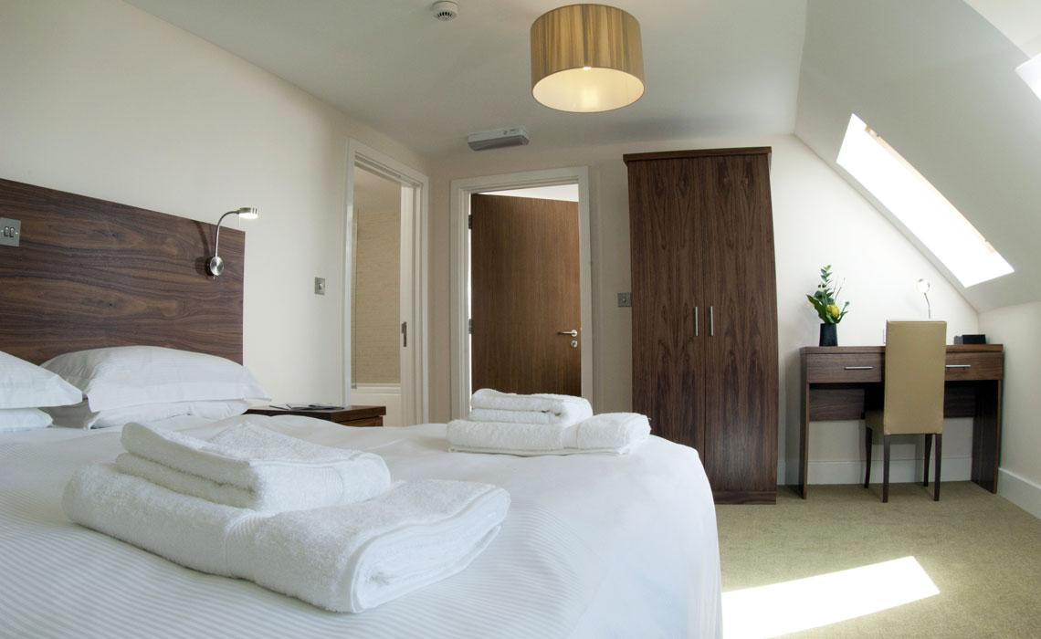 Modern double bed room at the resort