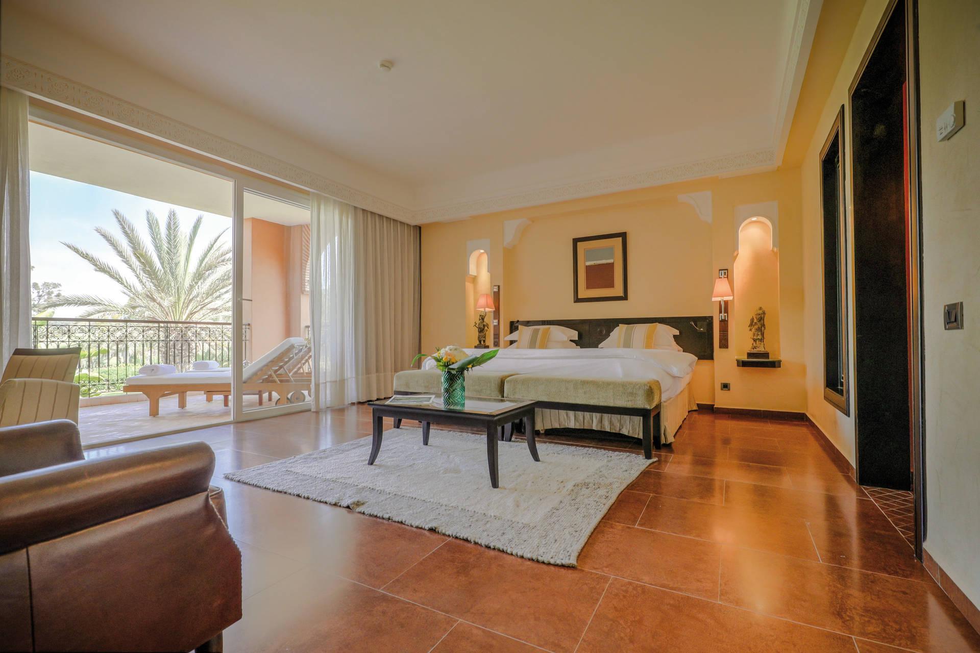 Double bed suite at the Tikida Golf Palace