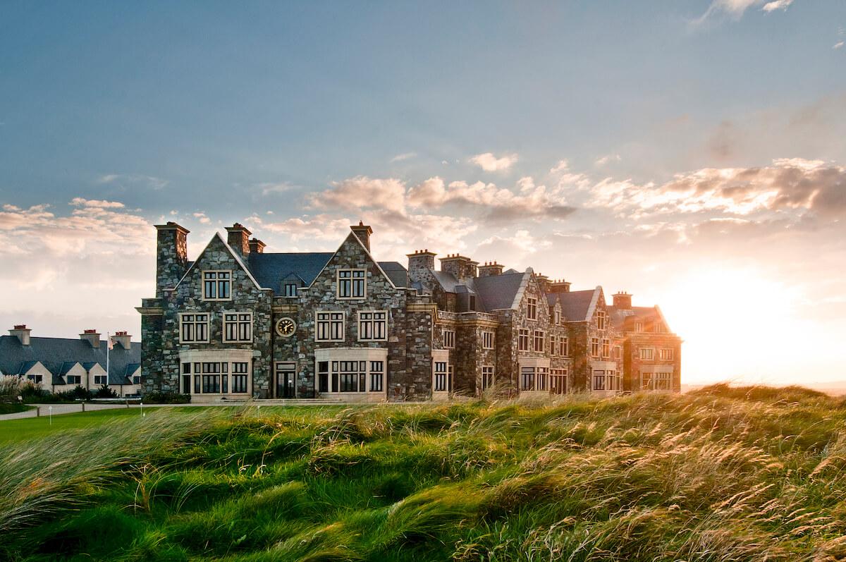 Sun setting over the Trump Doonbeg