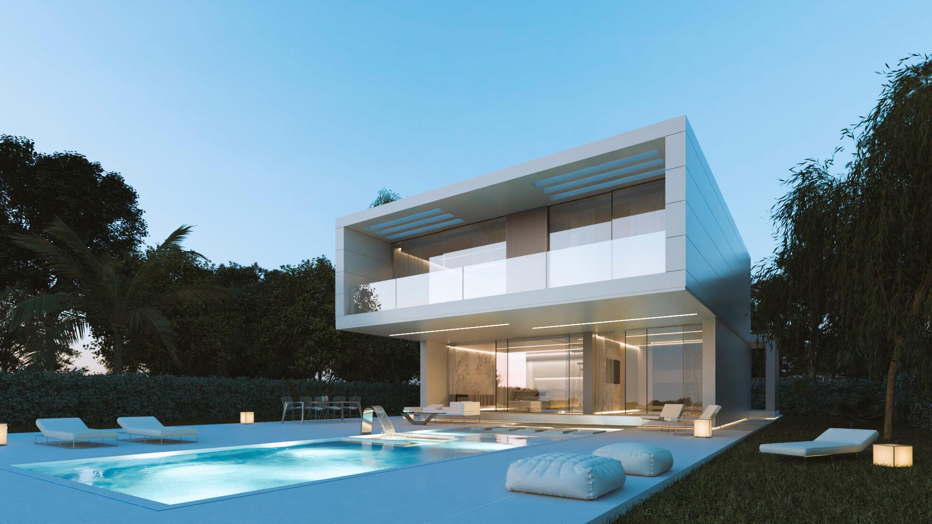 Panoramic view of a villa at Altaona Village