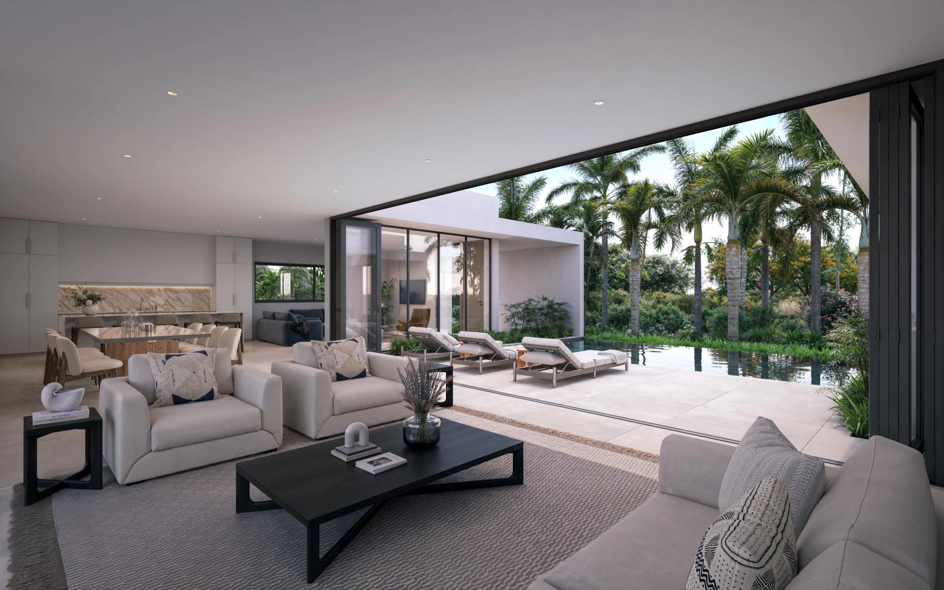 Luxurious living room as part of a villa at Apes Hill