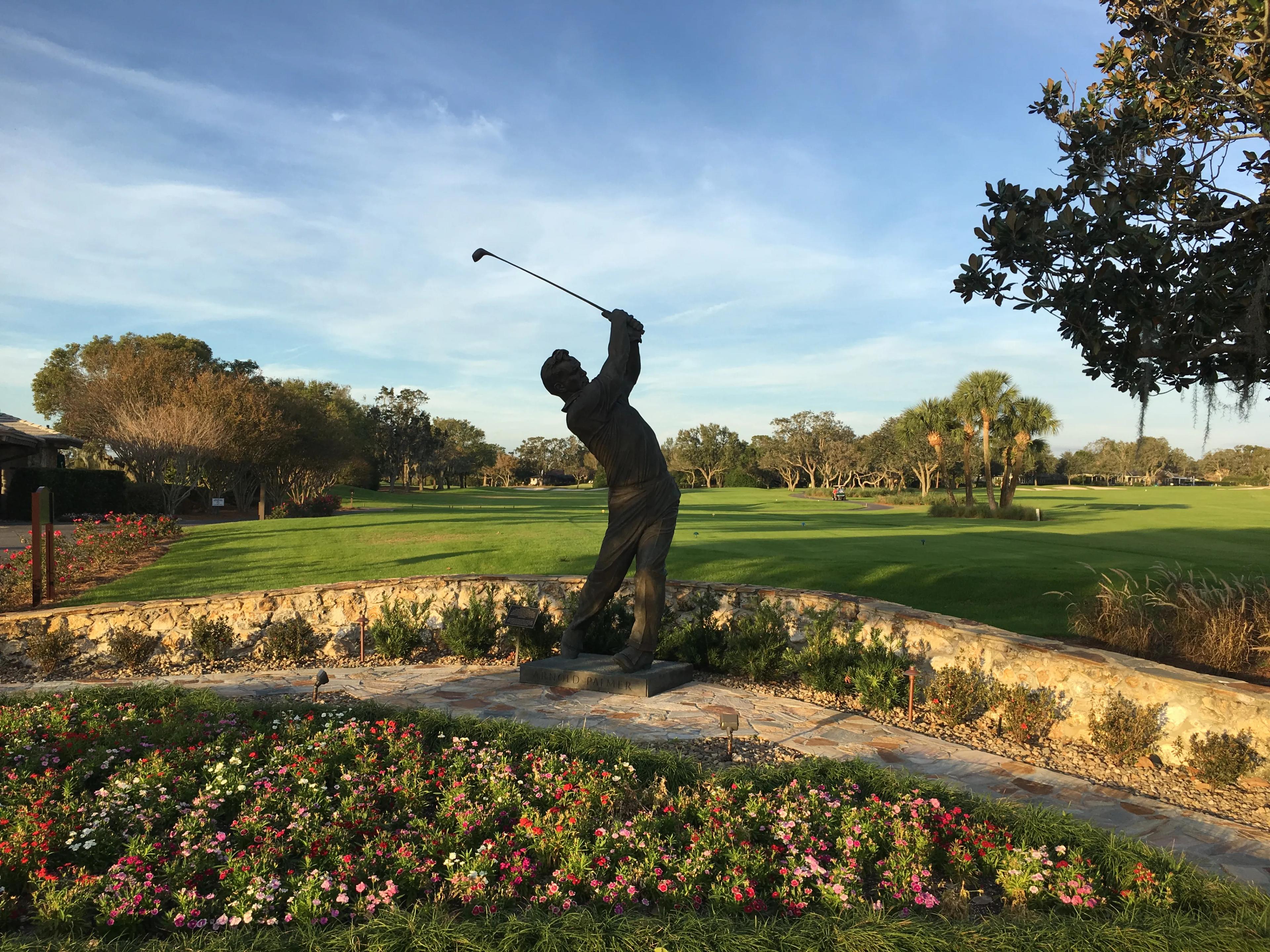 Golfer statue at the Arnold Palmer Resort