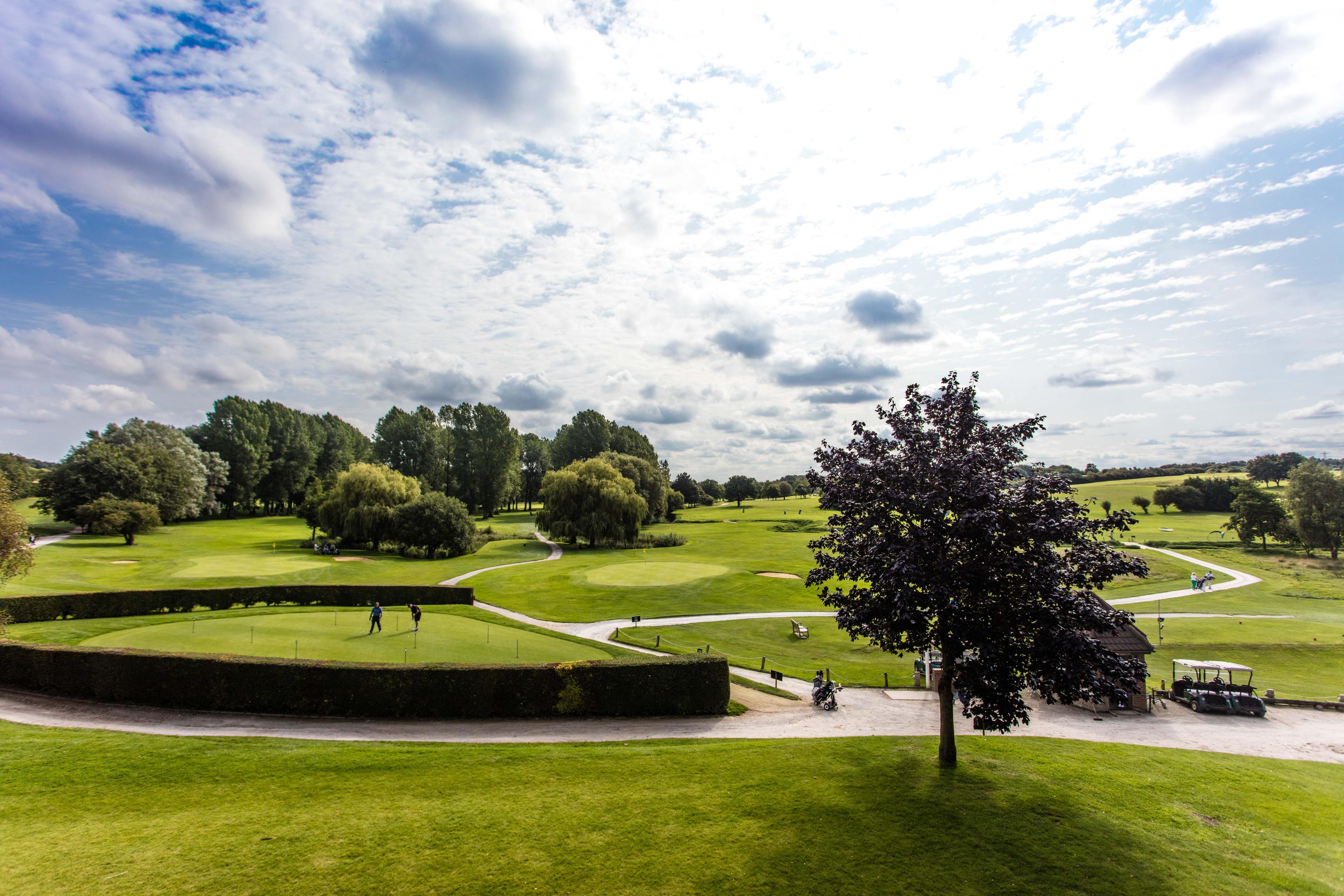Panoramic view of the Barnham Broom course