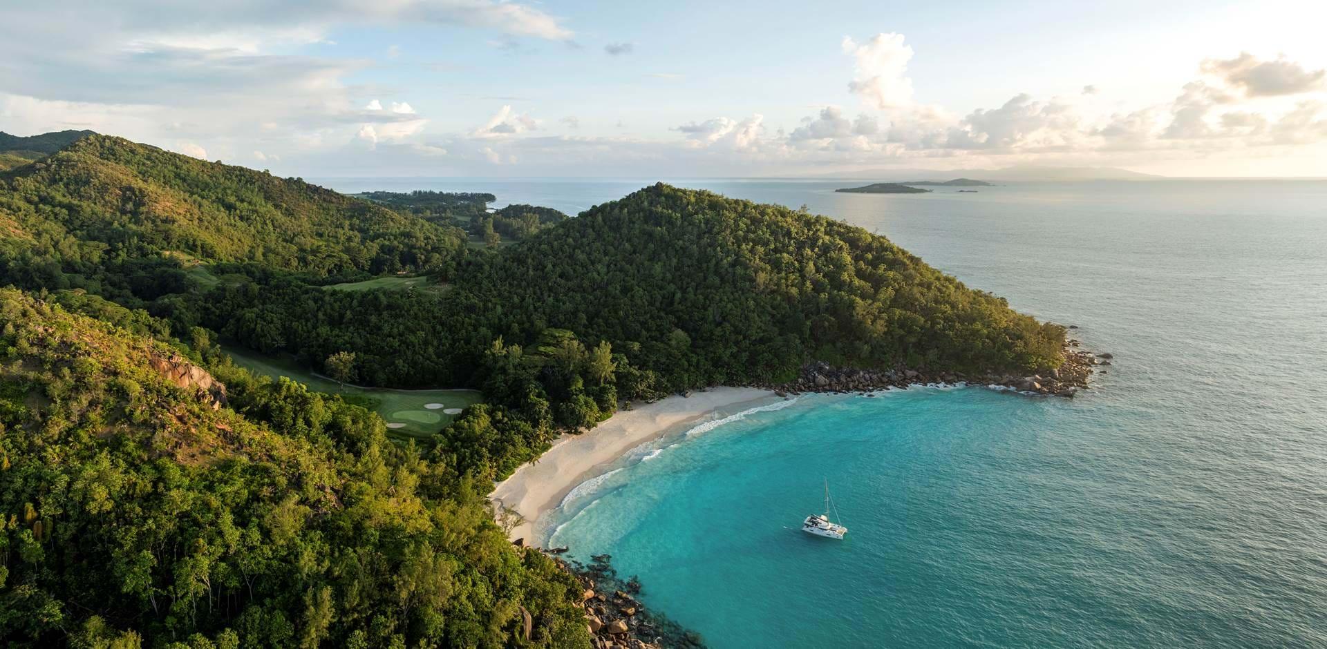 Aerial view of the beach