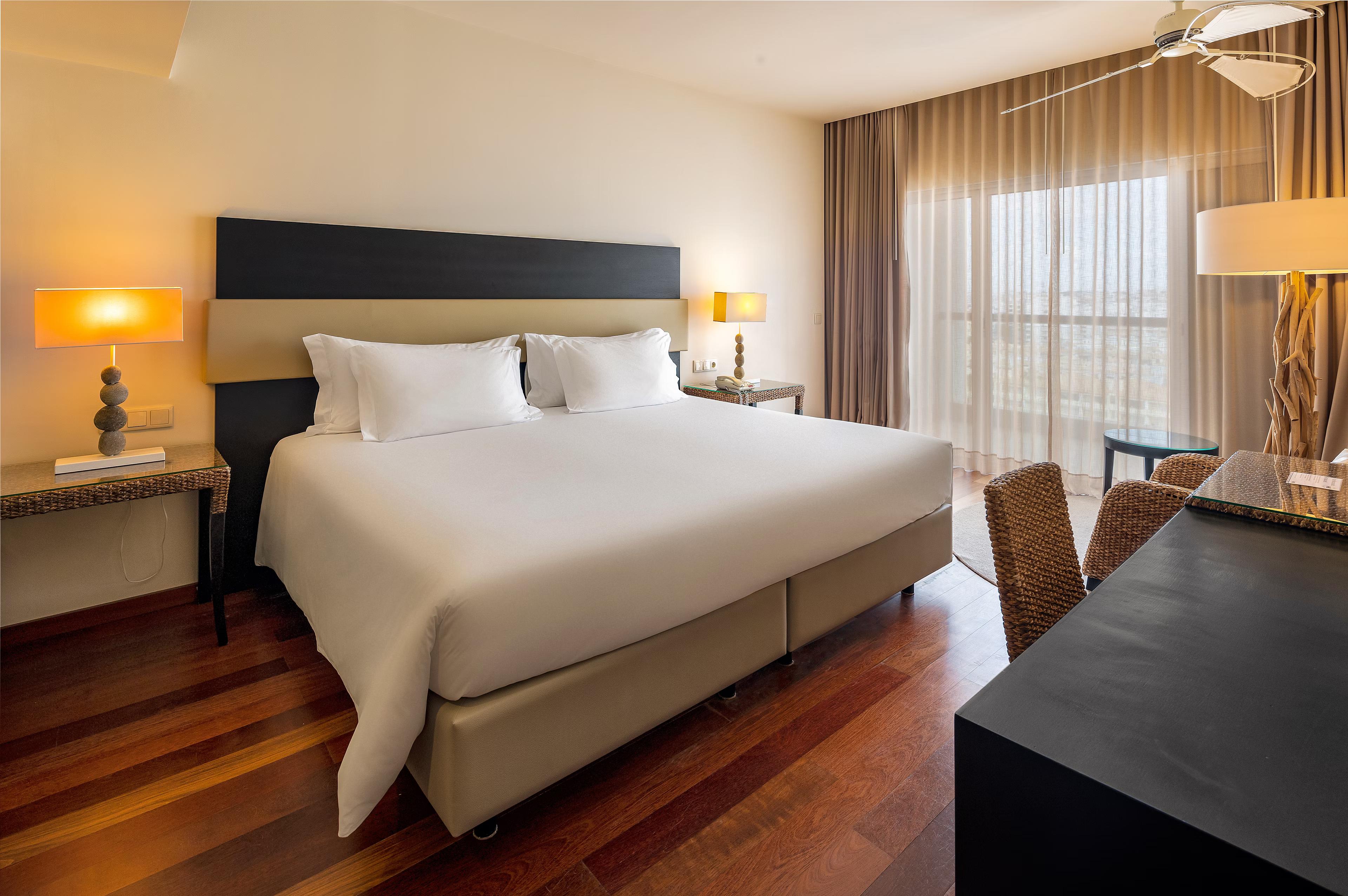 Modern double bed room at the hotel