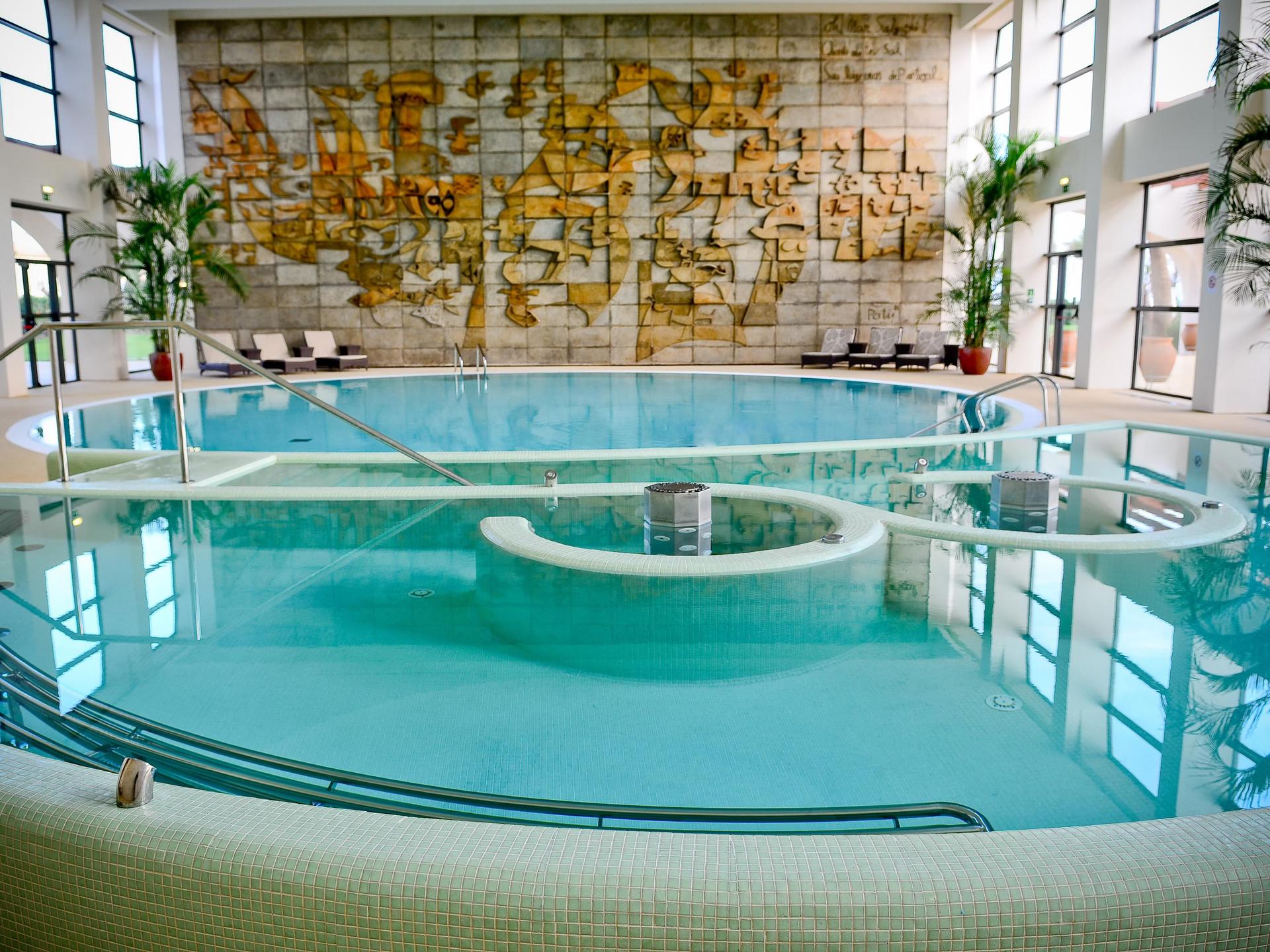 Inside swimming pool at Crowne Plaza Vilamoura