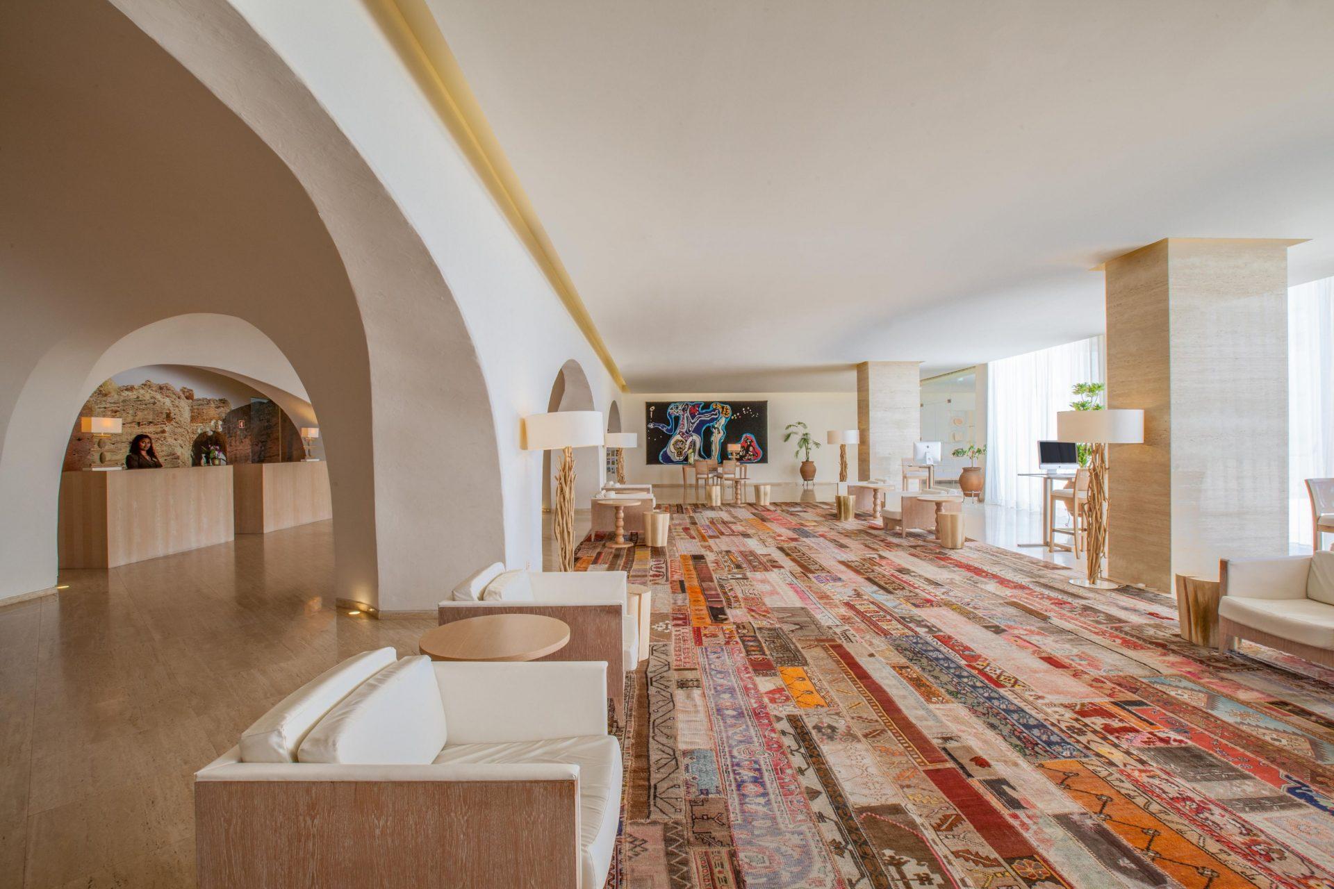 Lounging area inside the Crowne Plaza Vilamoura hotel