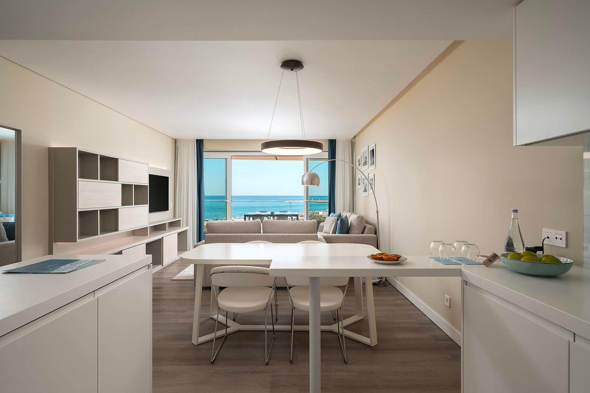 Living room as part of a suite at the Dom Pedro Residences