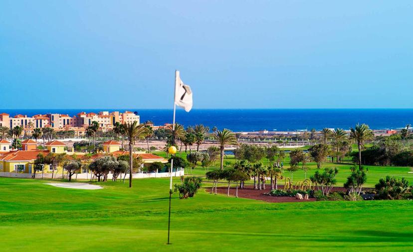 View of the resort and the sea from the 7th green