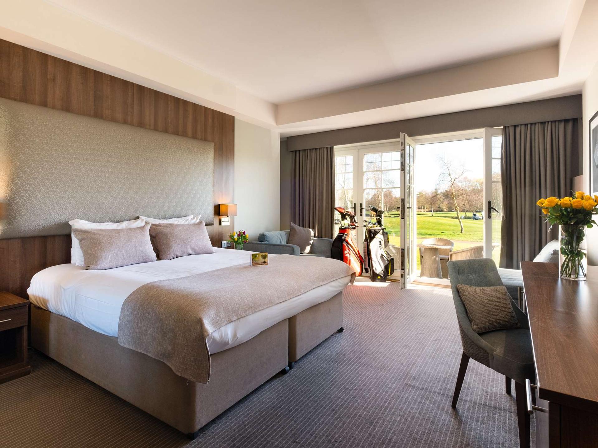 Modern double bed room at the Formby Hall Golf Resort & Spa