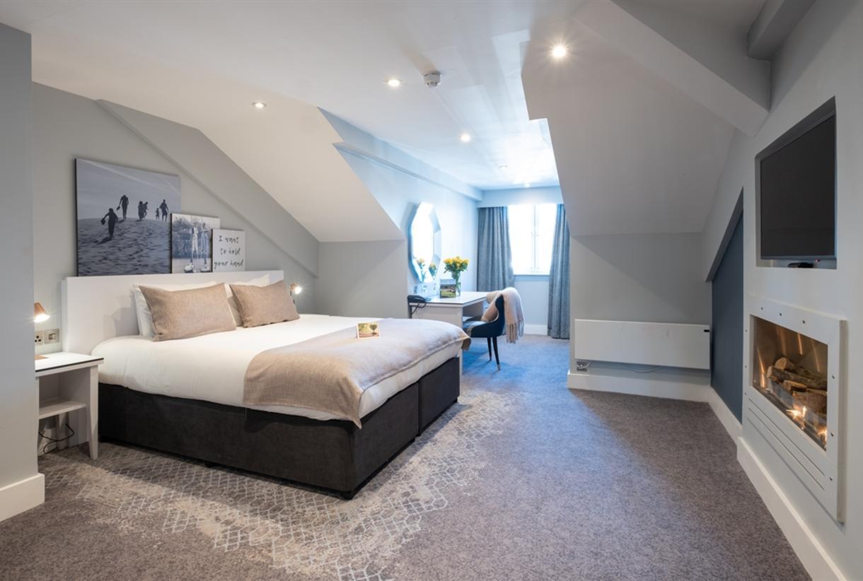 Modern & spacious double bed room at the Formby Hall Golf Resort & Spa