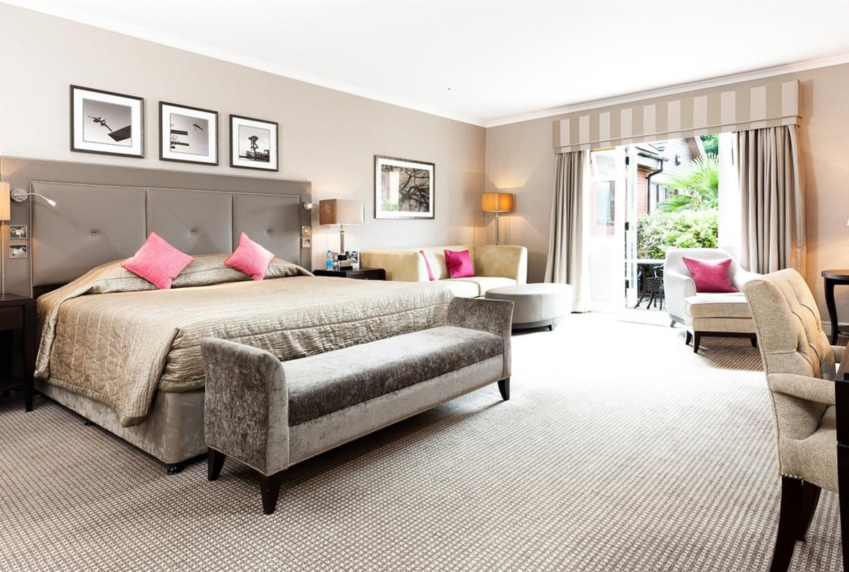 Modern & spacious double bed room at Foxhills Golf Club & Resort