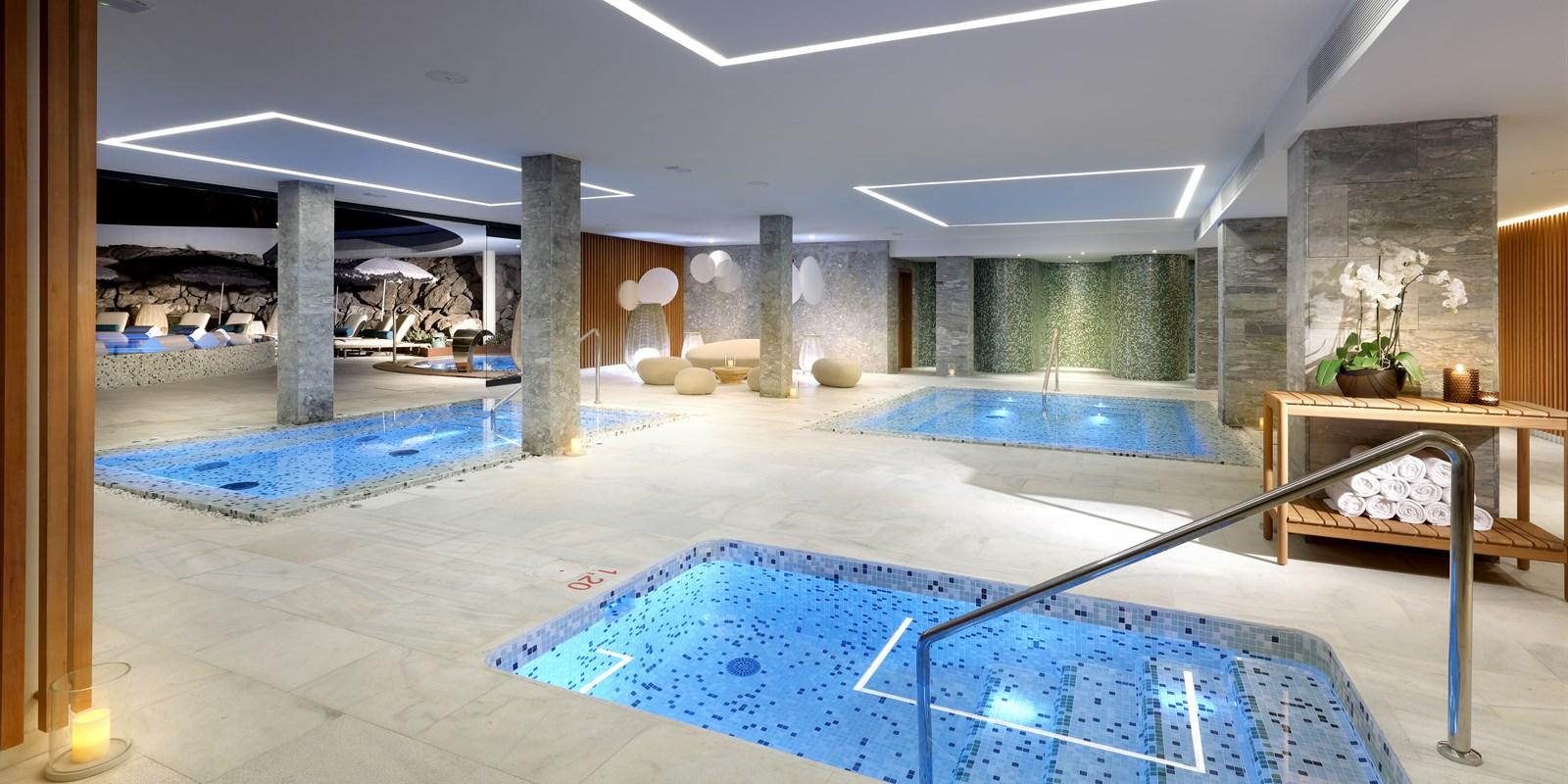 Indoor pools as part of spa facilities at Hard Rock Hotel Tenerife