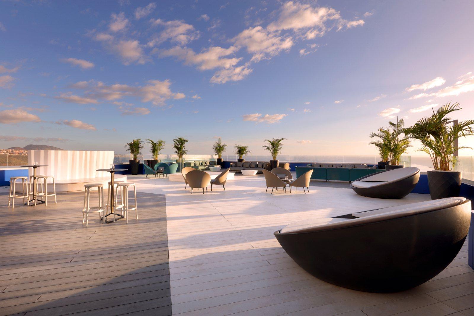 Rooftop lounging area at Hard Rock Hotel Tenerife